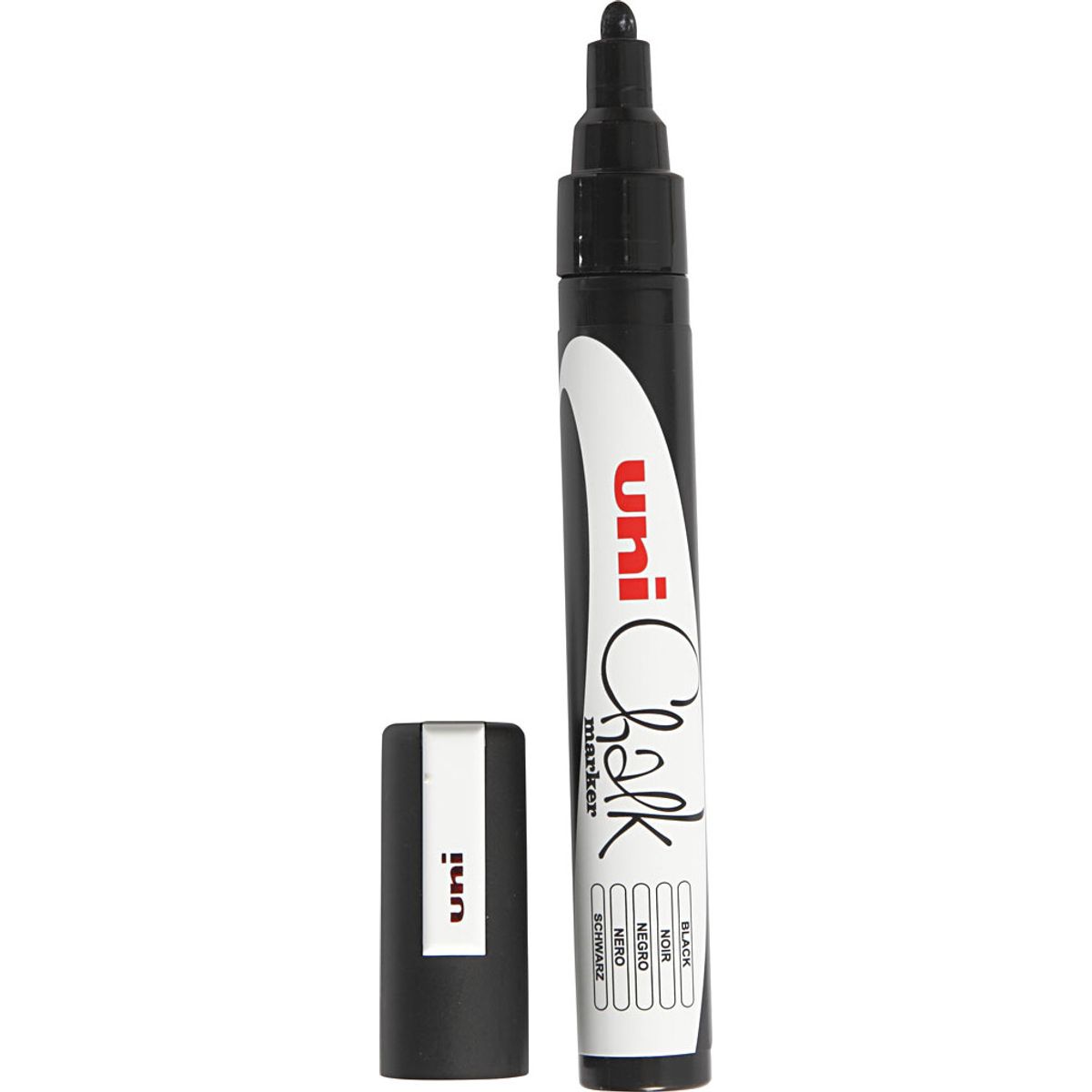 Uni - Chalk Marker - 1,8-2,5 Mm - Sort