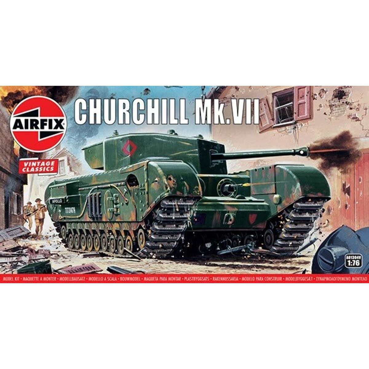 Airfix - Churchill Mk Vii Tank Byggesæt - 1:76 - A01304v