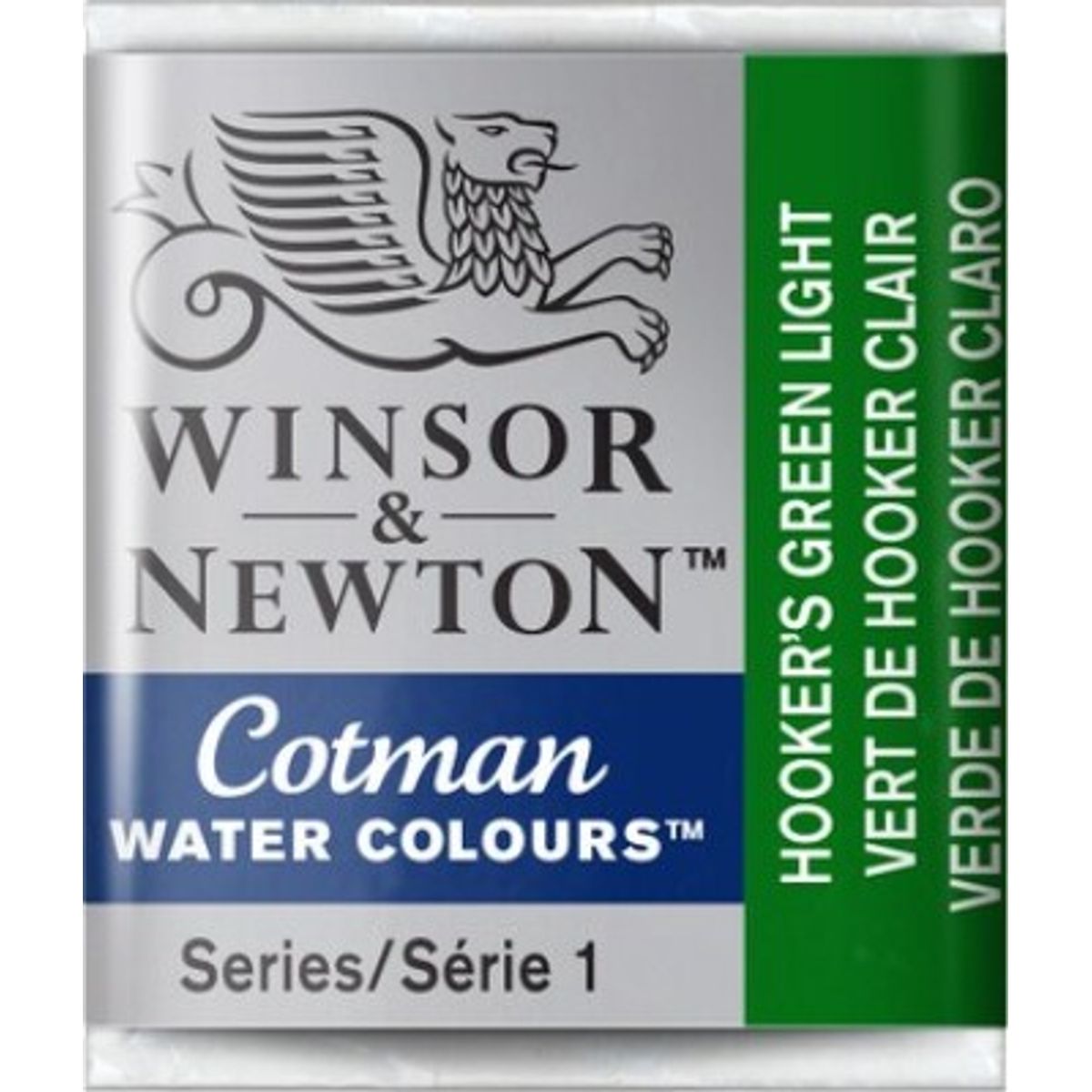 Winsor & Newton - Cotman Watercolour - 1/2 Pan - Hookers Grøn Lys