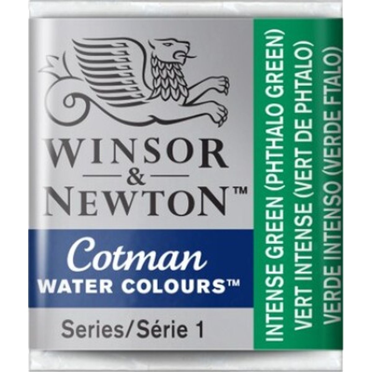 Winsor & Newton - Cotman Watercolour - 1/2 Pan - Intens Grøn