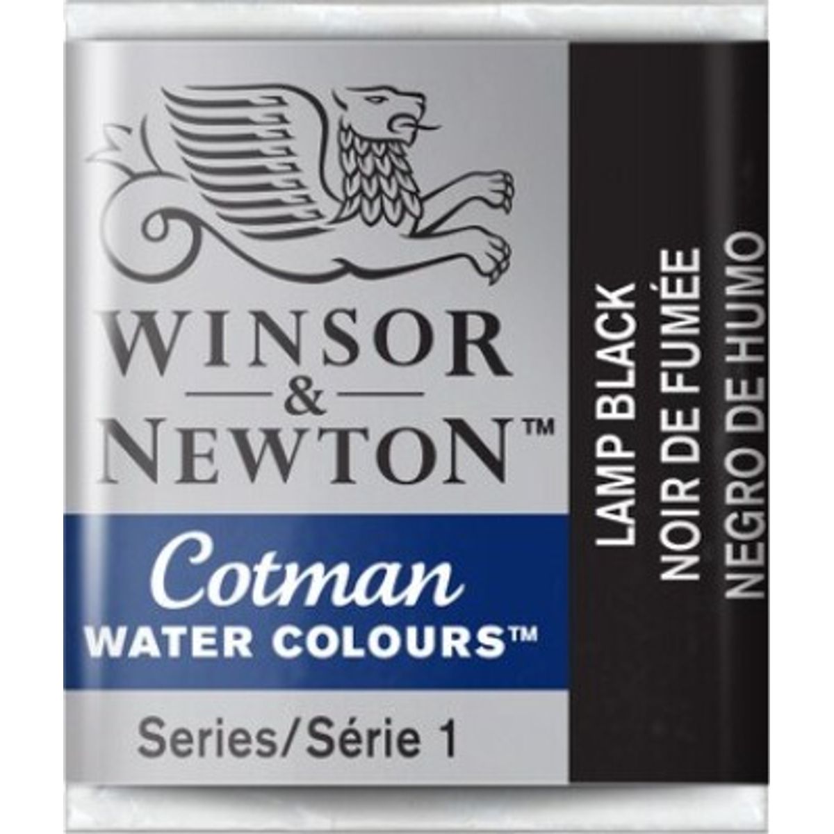 Winsor & Newton - Cotman Watercolour - 1/2 Pan - Lampe Sort