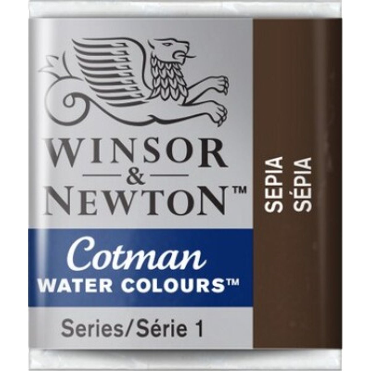 Winsor & Newton - Cotman Watercolour - 1/2 Pan - Sepia Brun