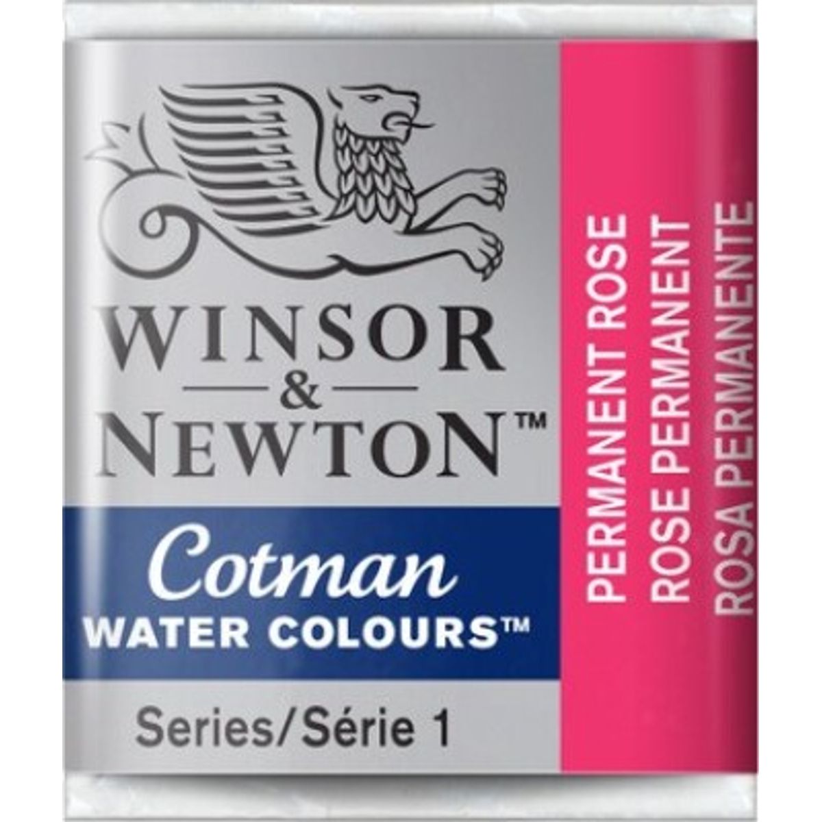 Winsor & Newton - Cotman Watercolour - 1/2 Pan - Permanent Rose Pink