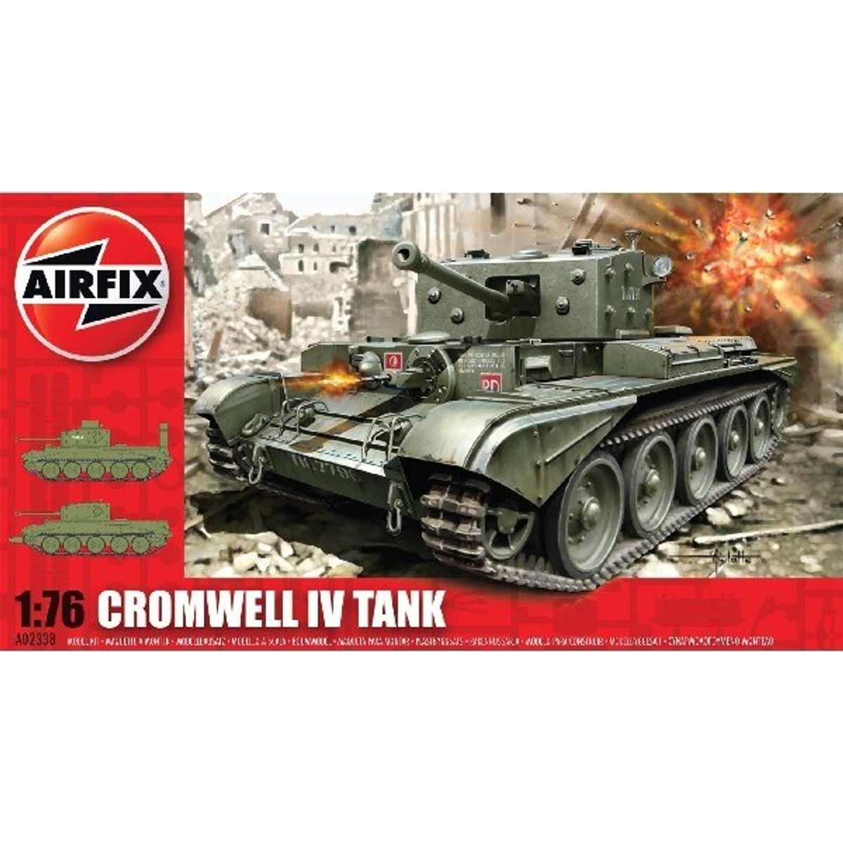 Airfix - Cromwell Iv Model Tank Byggesæt - 1:76 - A02338