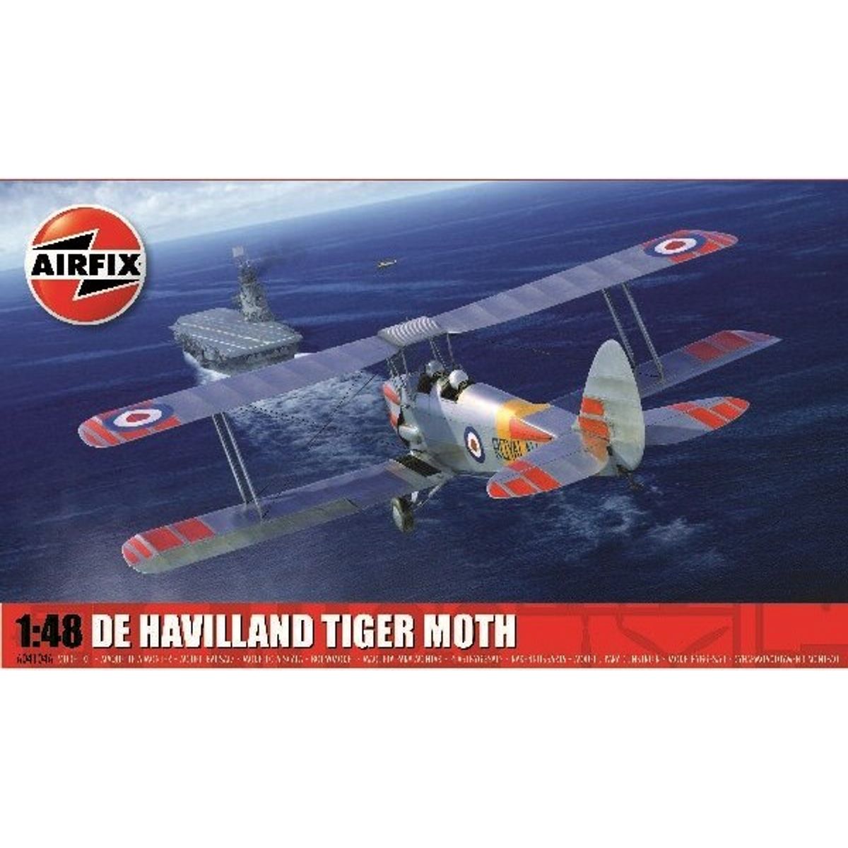 Airfix - De Havilland Tiger Moth Byggesæt - 1:48 - A04104a