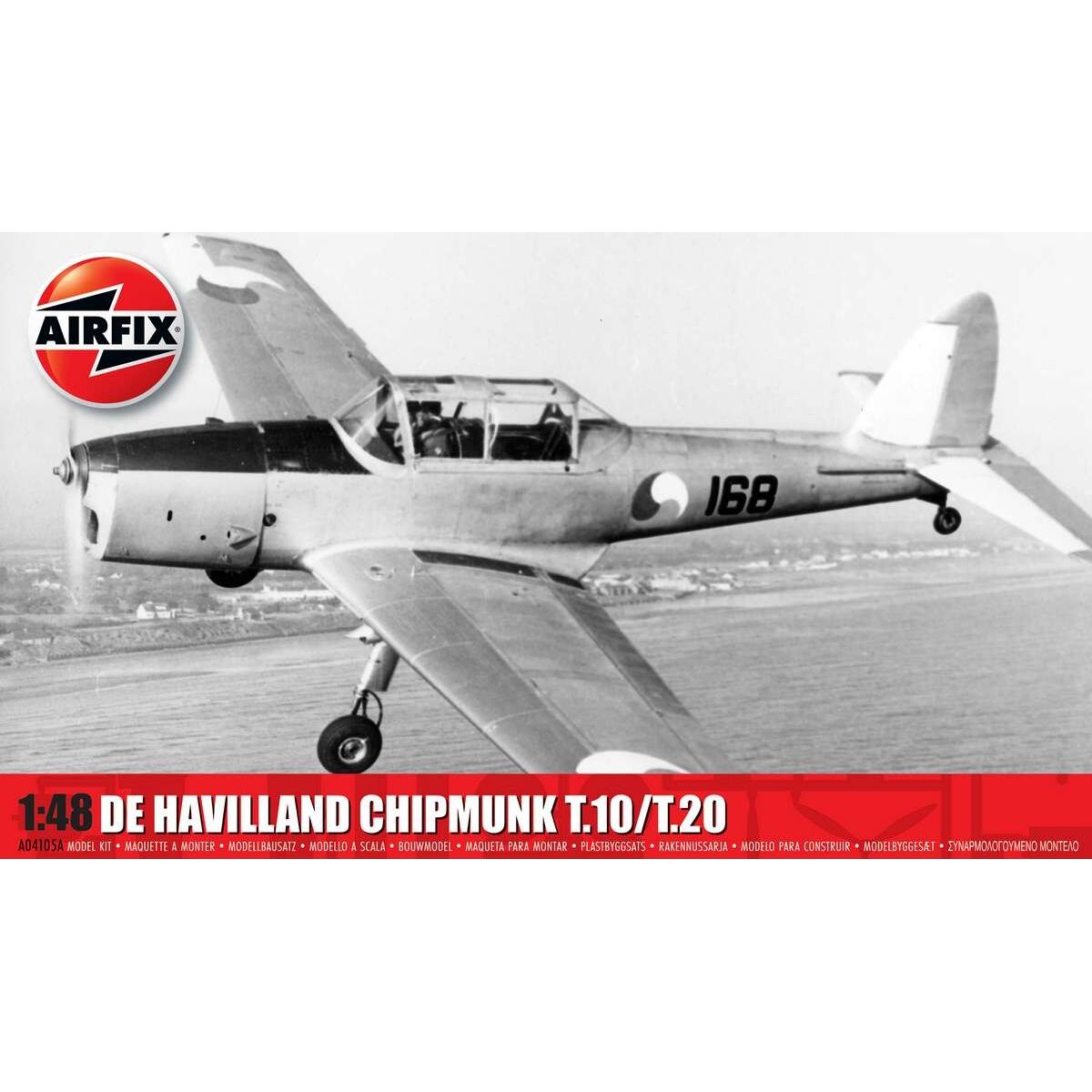 Airfix - De Havilland Chipmunk T.10/t.20 Fly Byggesæt - 1:48 - A04105a