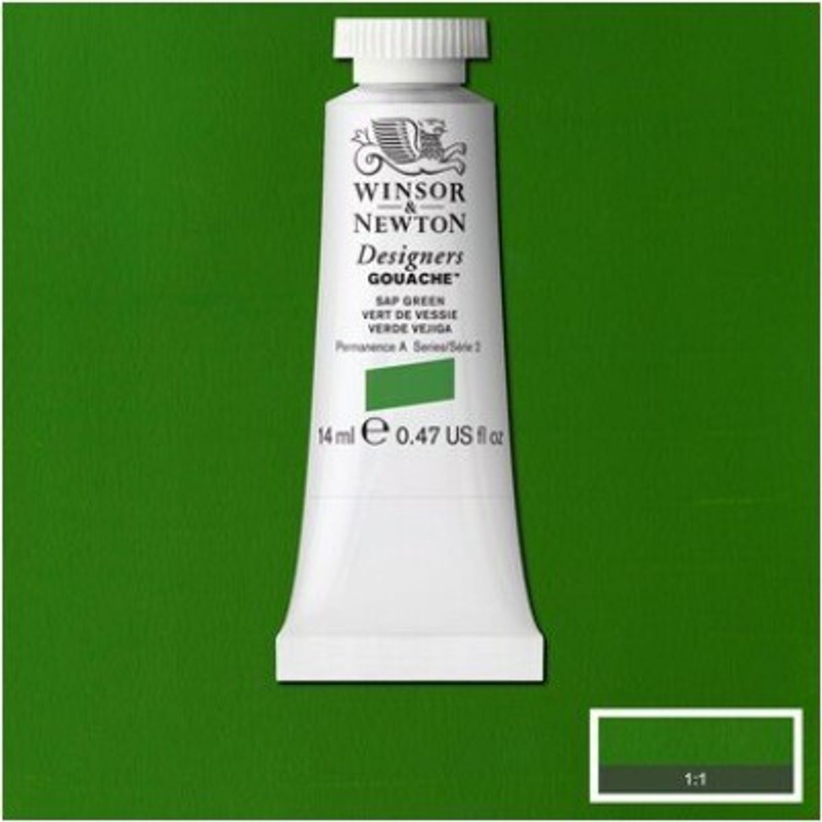 Winsor & Newton - Akvarelfarve - Gouache - Sap Green 14 Ml