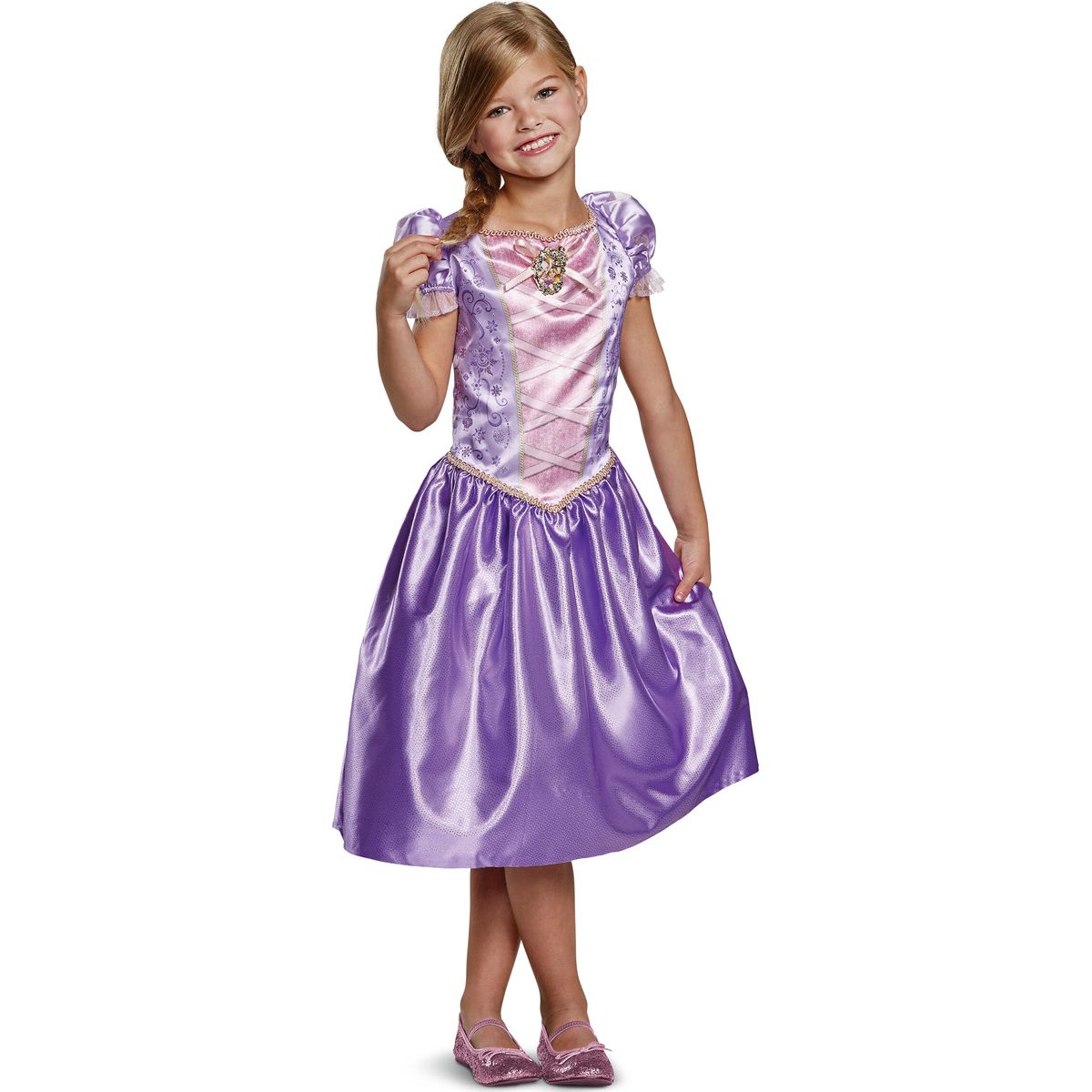 Rapunzel Kostume Til Børn - 116 Cm - Disney Princess