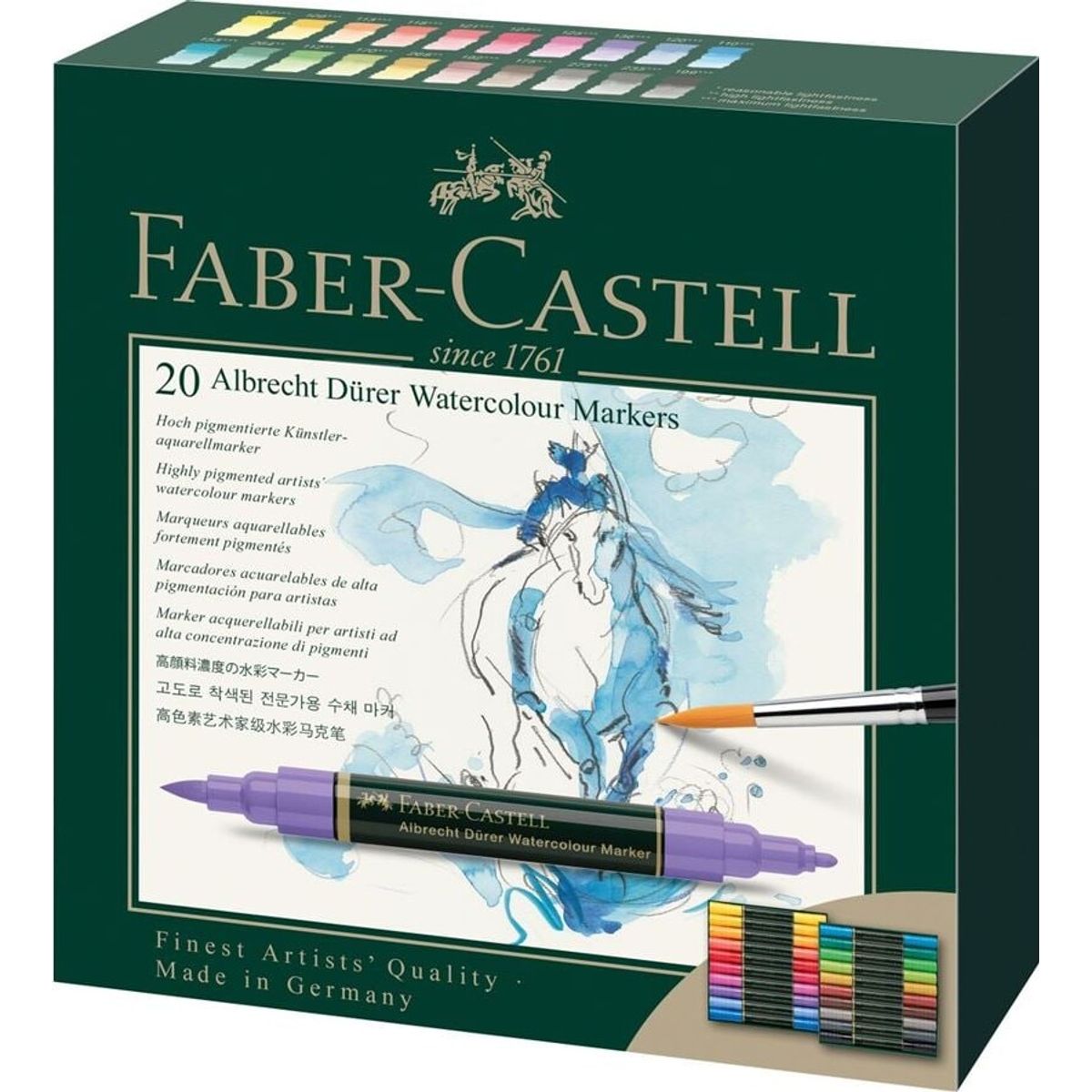 Faber-castell - Albrecht Dürer Watercolour Marker Akvareltusser - 20 Stk