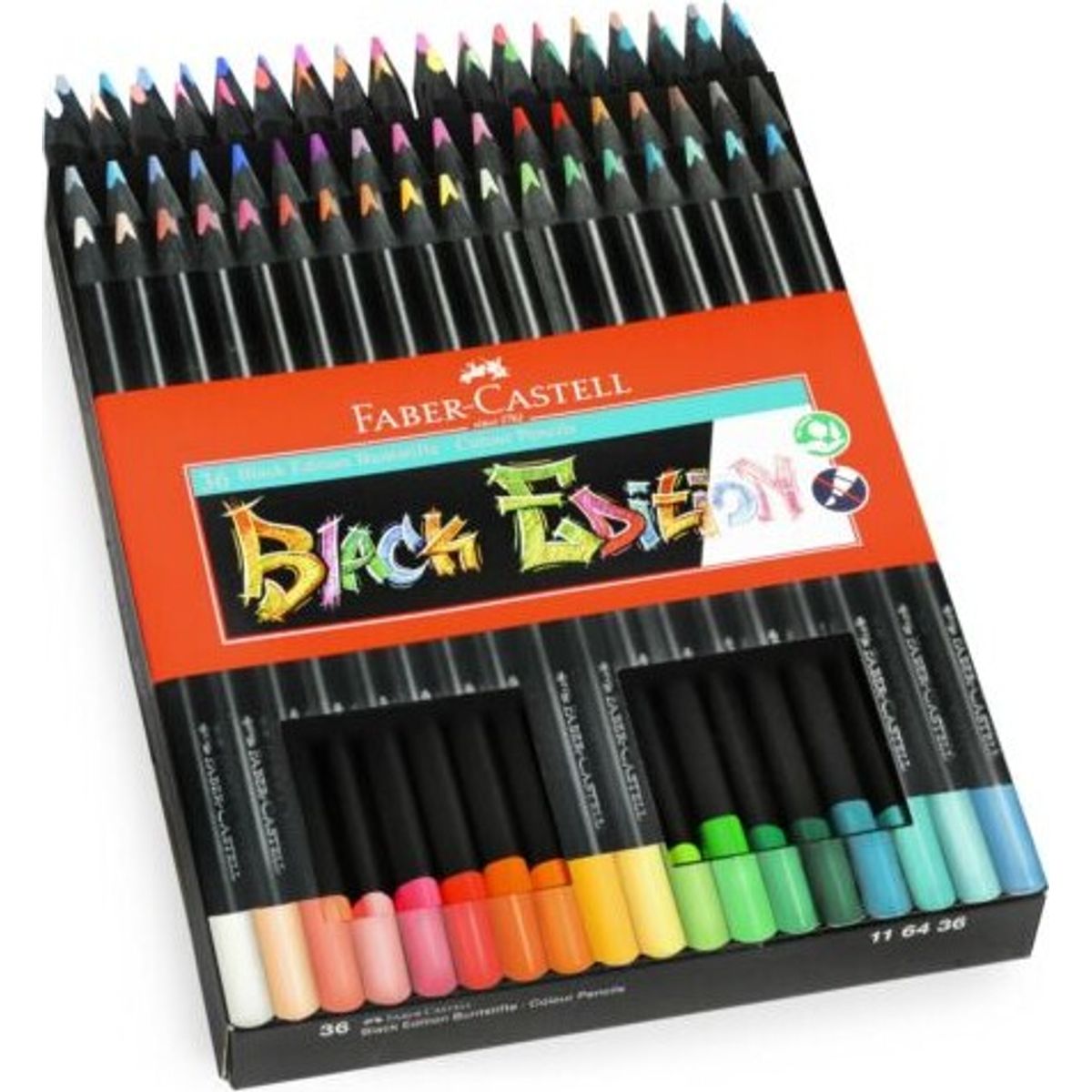 Faber-castell - Farveblyanter - Black Edition - 36 Farver