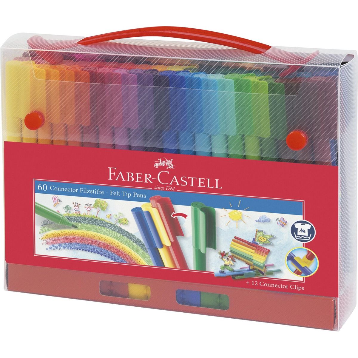 Faber-castell - Tusser - Connector Felt Tip Pens - 60 Farver