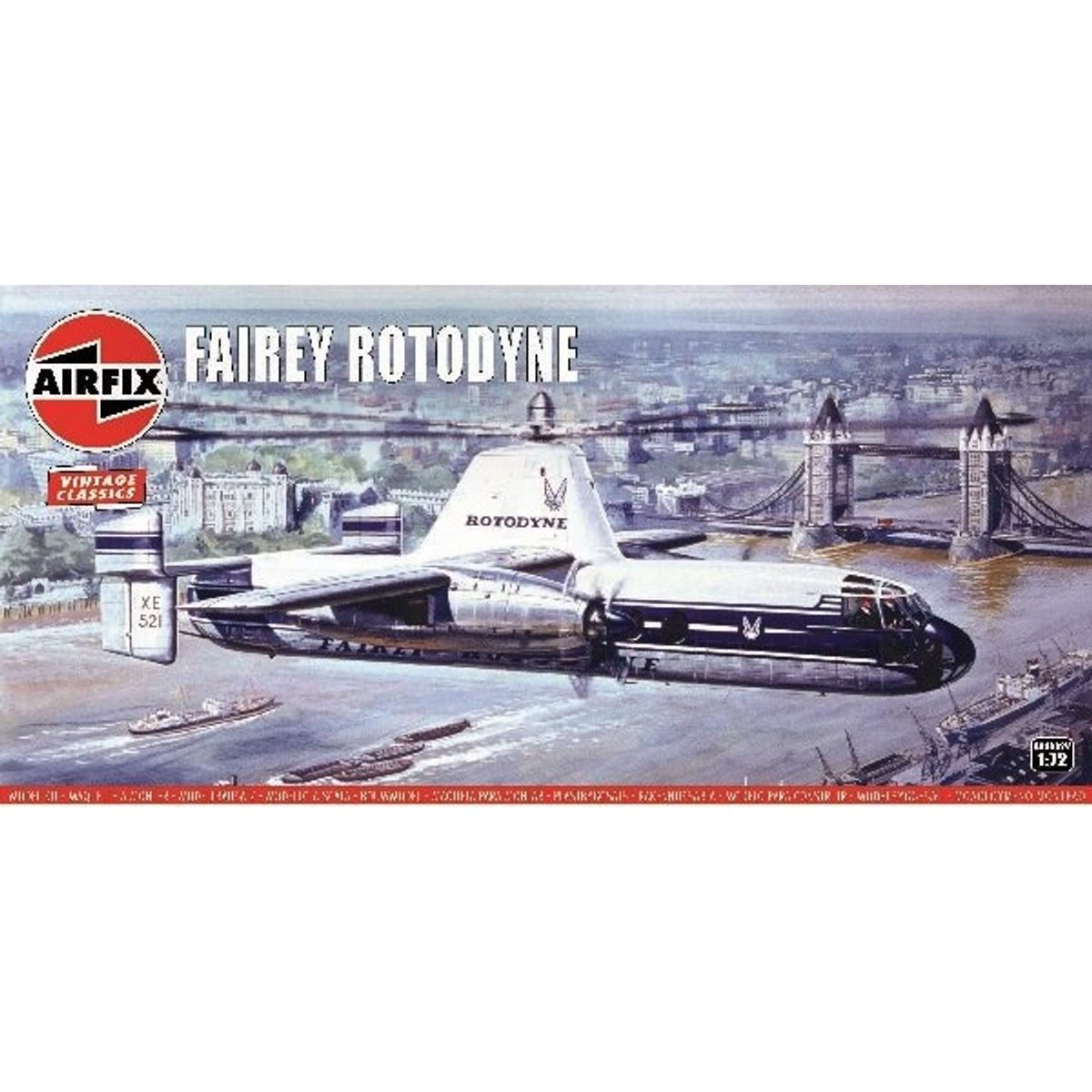 Airfix - Fairey Rotodyne Modelfly Byggesæt - 1:72 - A04002v