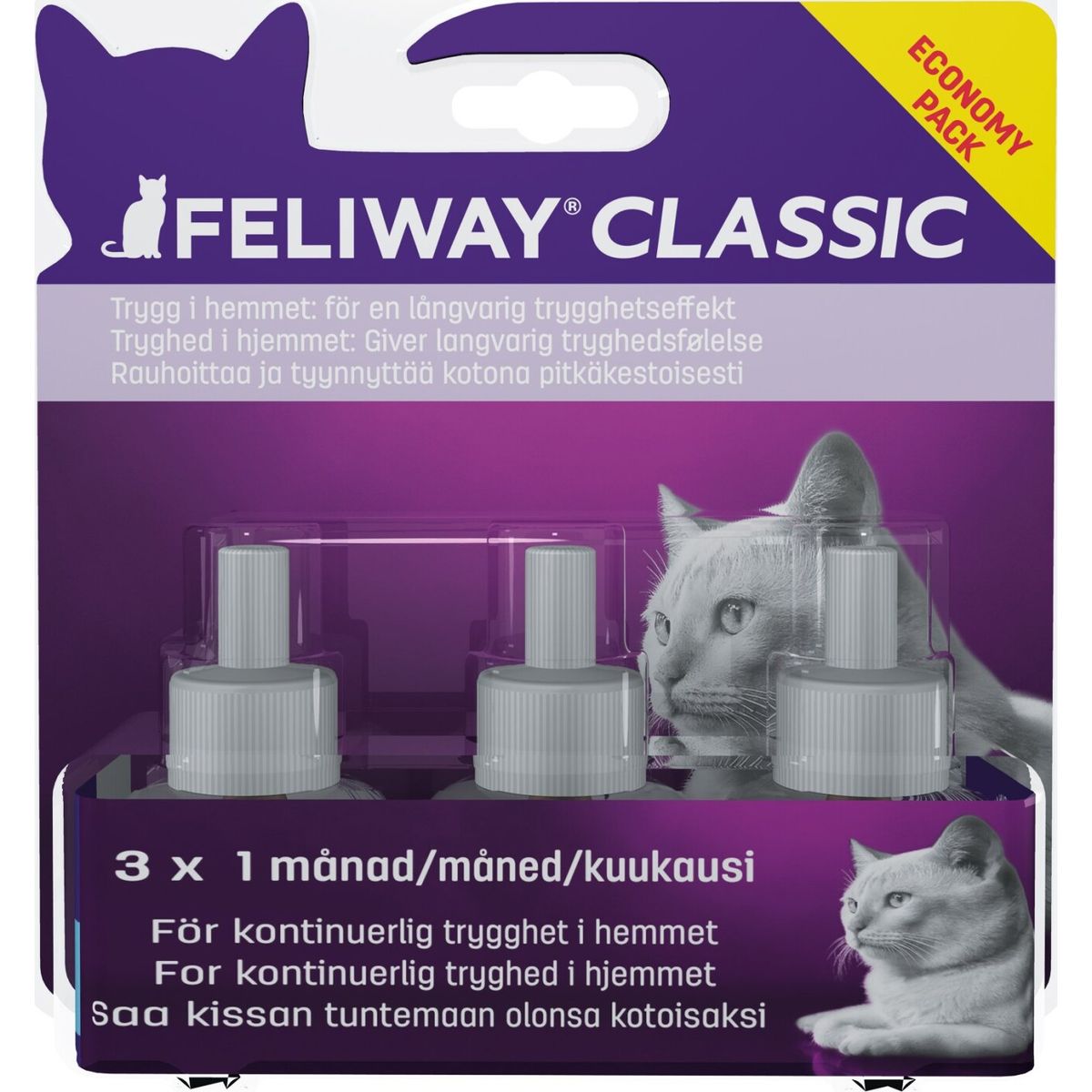 Feliway - Classic Diffuser Refill 3x48 Ml - 3-pak