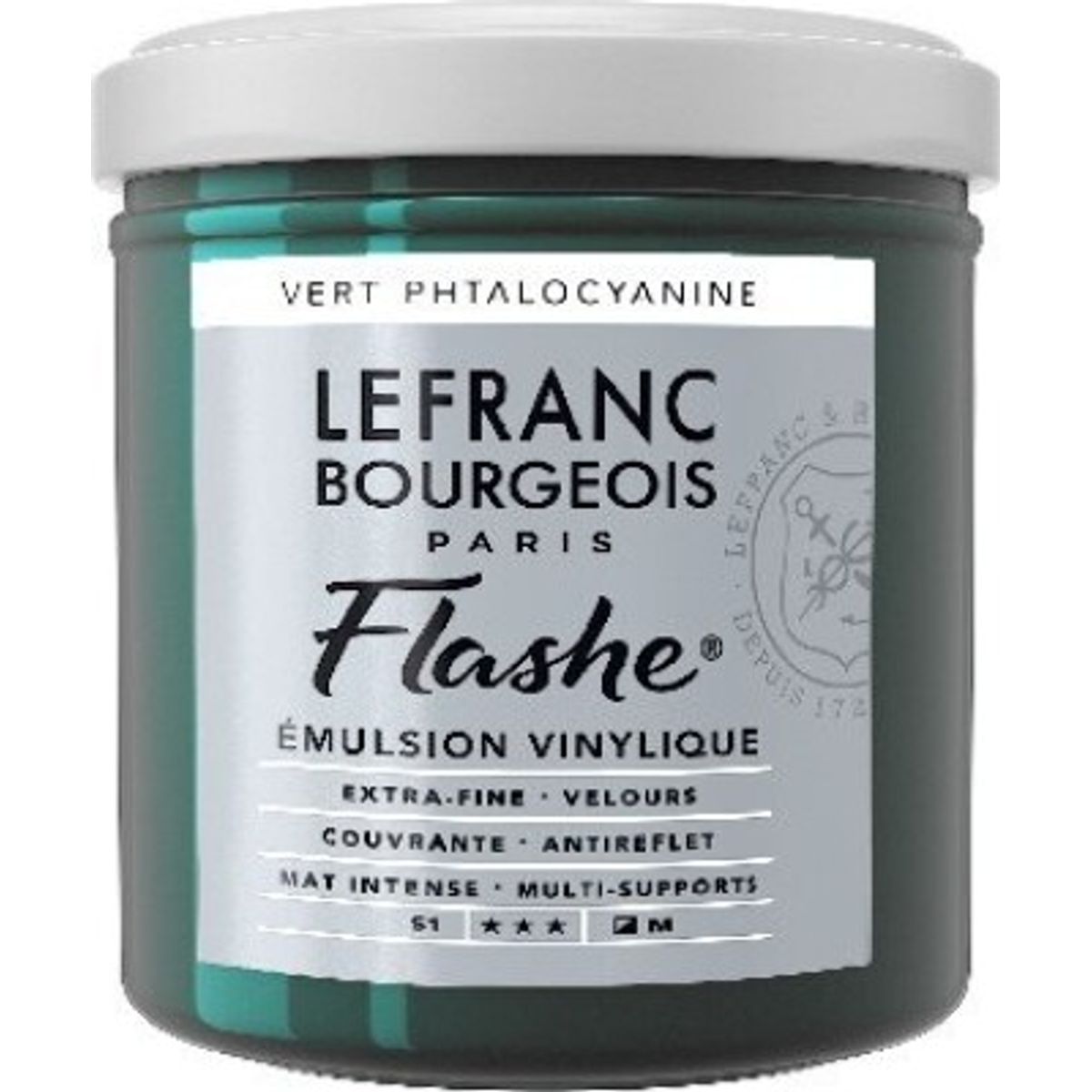 Lefranc & Bourgeois - Akrylmaling - Flashe - Phthalocyanine Green 125 Ml