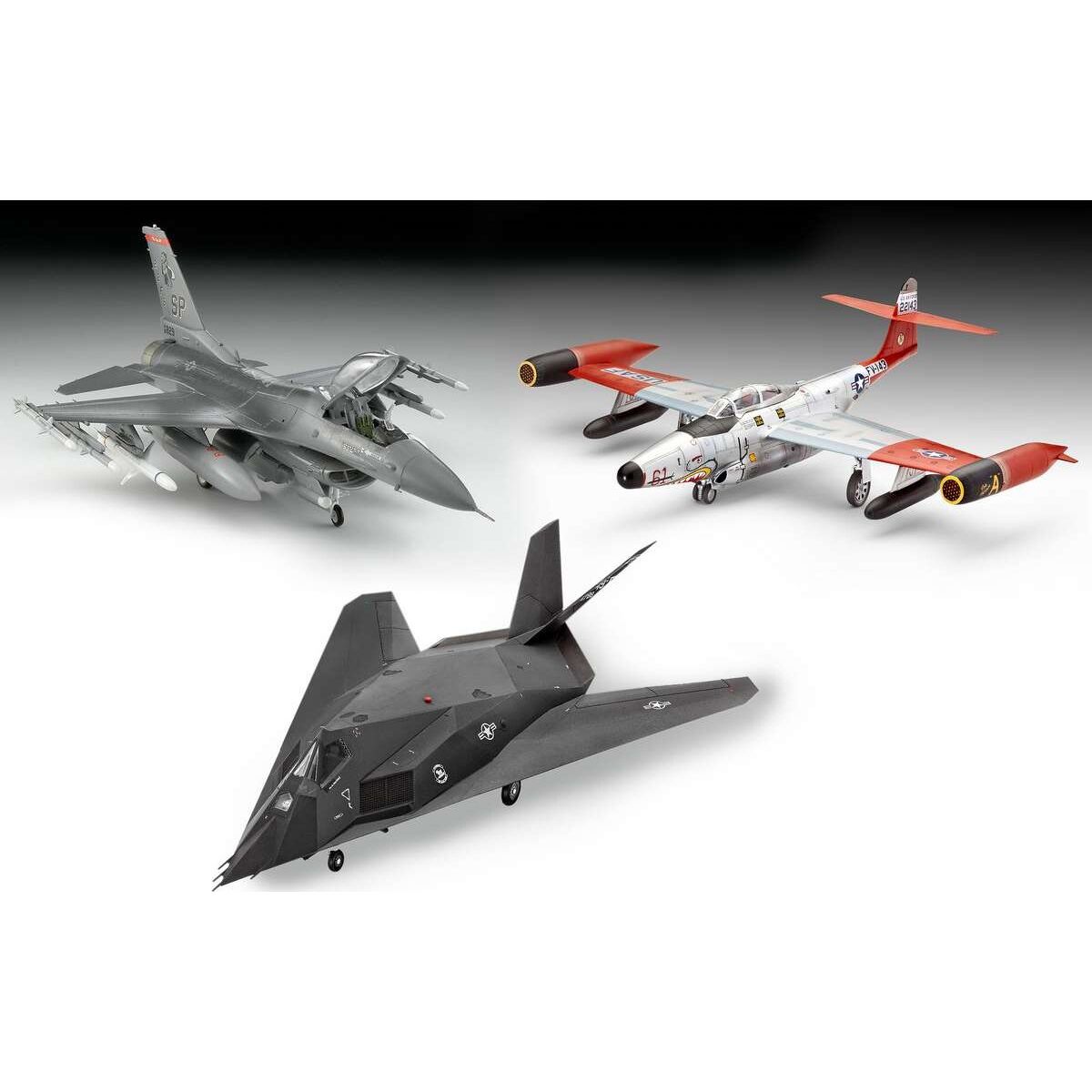 Revell - F-16 F-89 F-117 Us Air Force - Modelfly Byggesæt - 05670