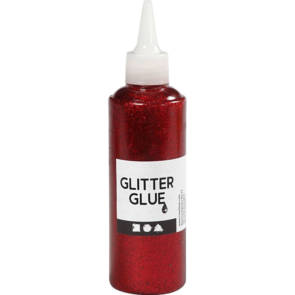 Glitterlim - Rød - 118 Ml