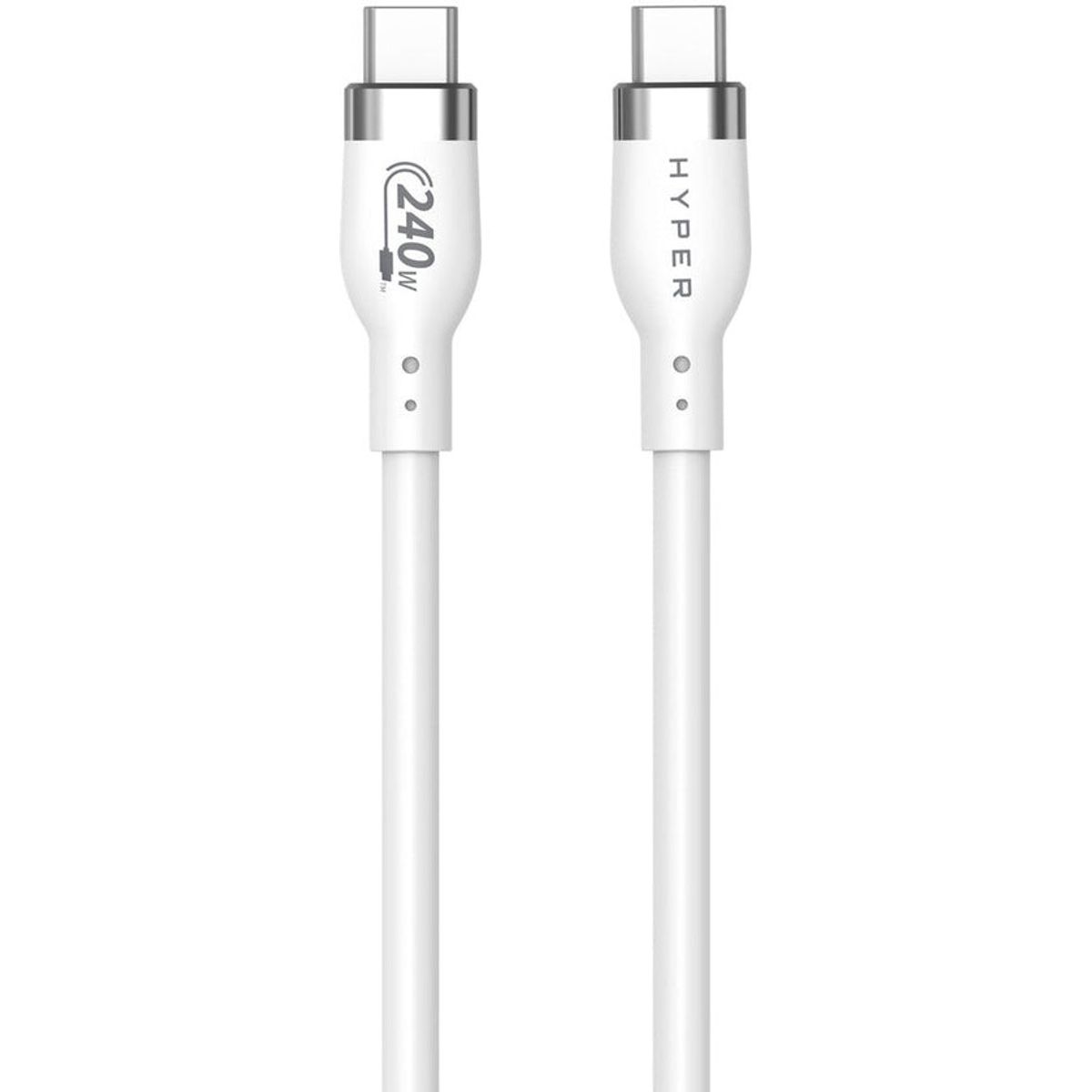 Hyper - 1m Silicone 240w Usb-c Charging Cable - White