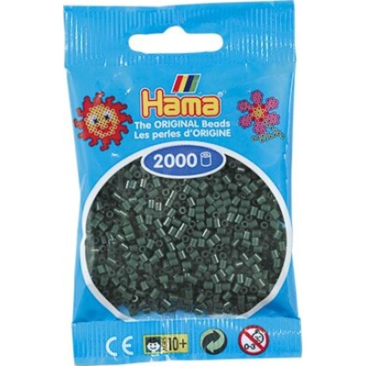 Hama Mini Perler - Mørkegrøn - 2.000 Stk. - 501-28