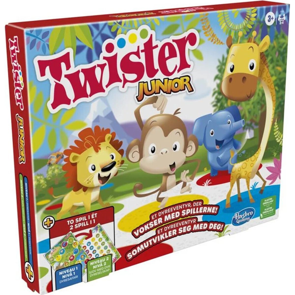 Twister Junior - 2-i-1 Spil - Hasbro Gaming - Nordisk