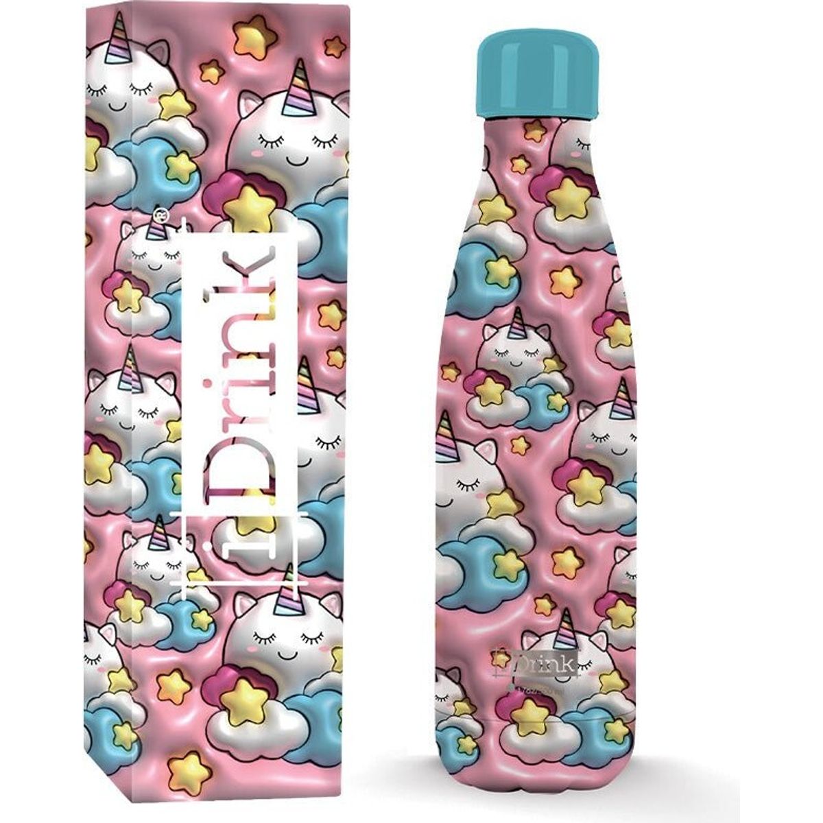 I-drink - Termoflaske 500 Ml - Unicorn 3d