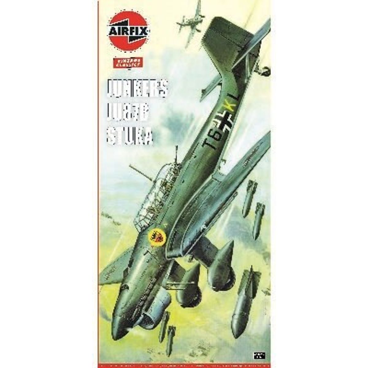 Airfix - Junkers Ju87b Stuka Modelfly Byggesæt - 1:24 - A18002v