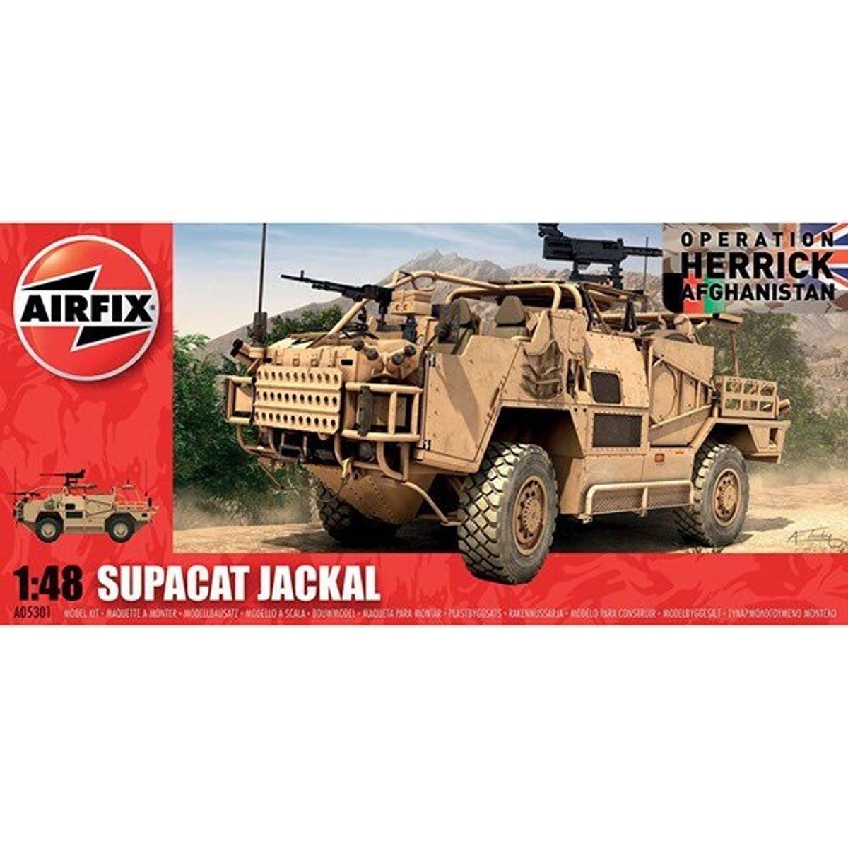 Airfix - Supacat Jackal Bil Byggesæt - 1:48 - A05301