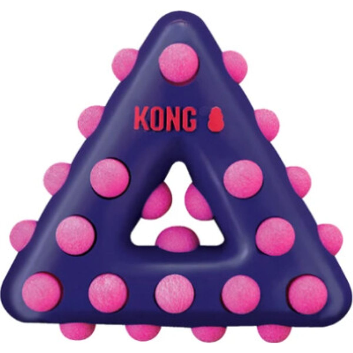 Kong - Hundelegetøj Med Pivelyd - Dotz Triangle - 15 Cm