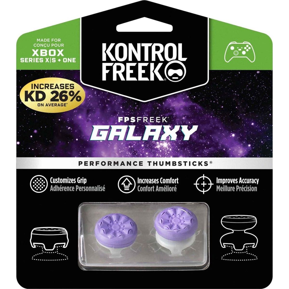 Kontrolfreek - Fps Freek Galaxy Thumbsticks Til Xbox X/s/one - Lilla