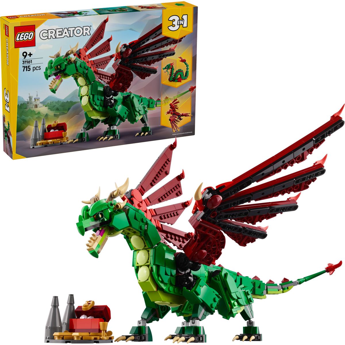 Lego Creator 3-in-1 - Middelalder Drage - 31161