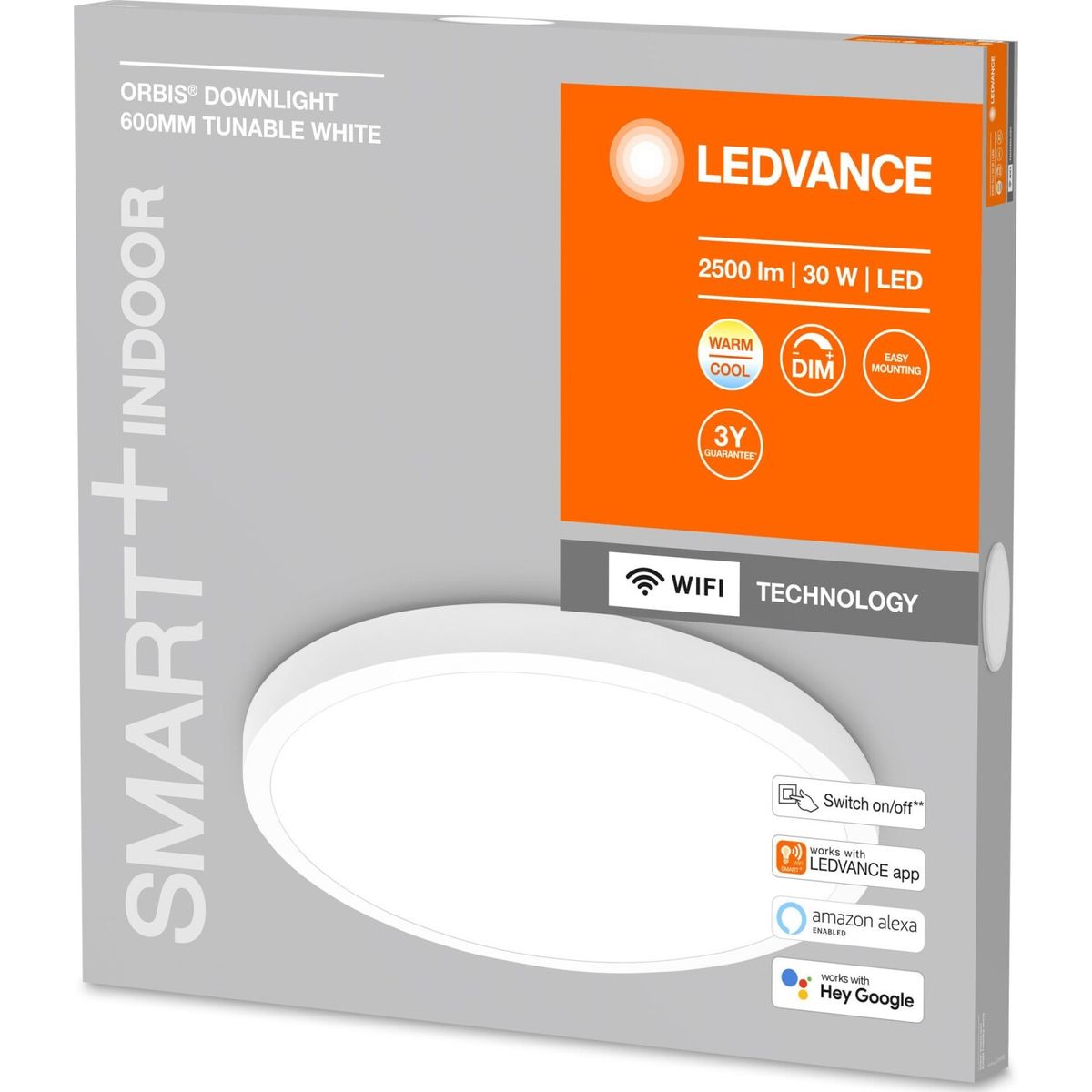 Ledvance - Smart+ Indoor Plafond Lampe - Hvid ø60 Cm - Wi-fi