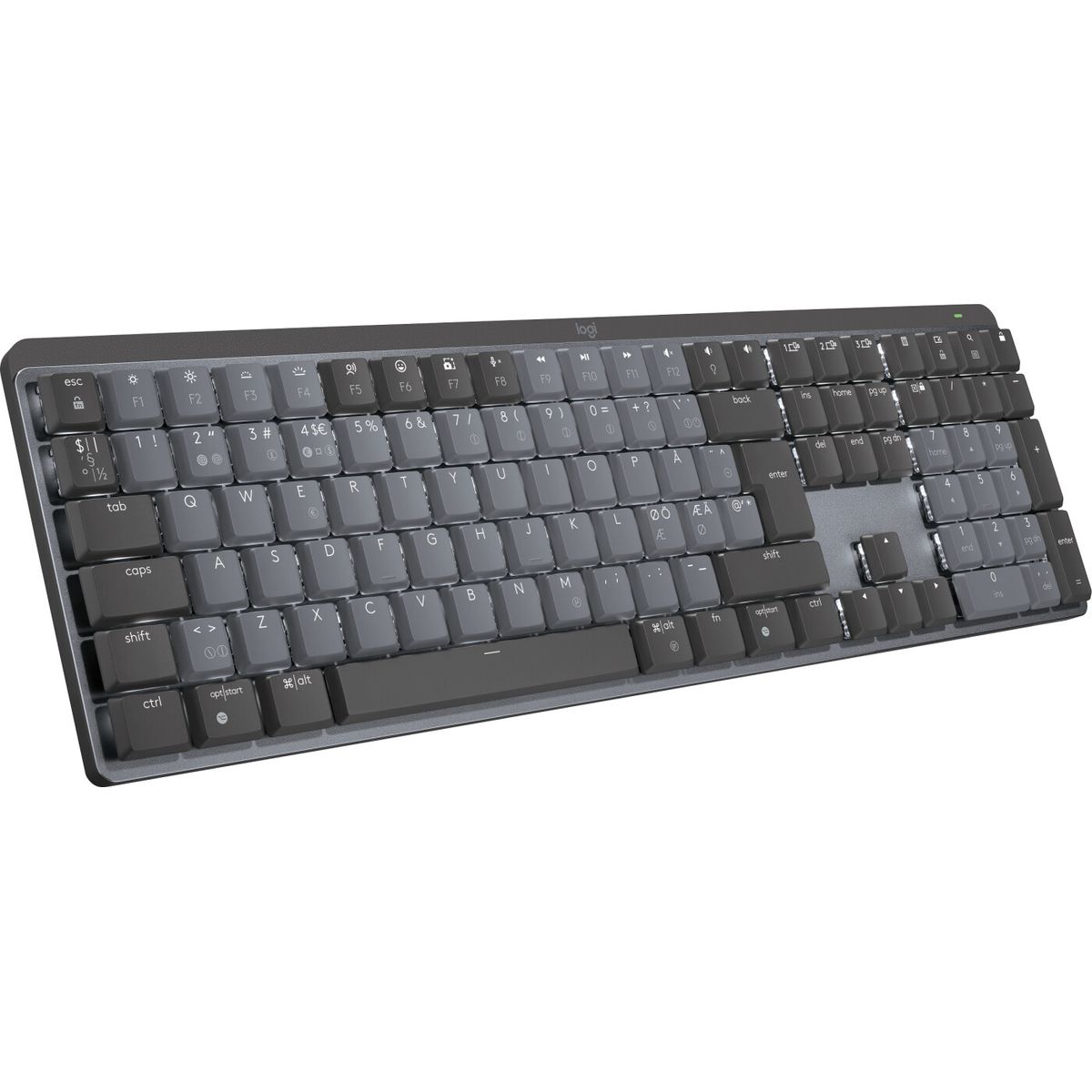 Logitech - Mx Mechanical Trådløs Tastatur - Nordisk - Sort