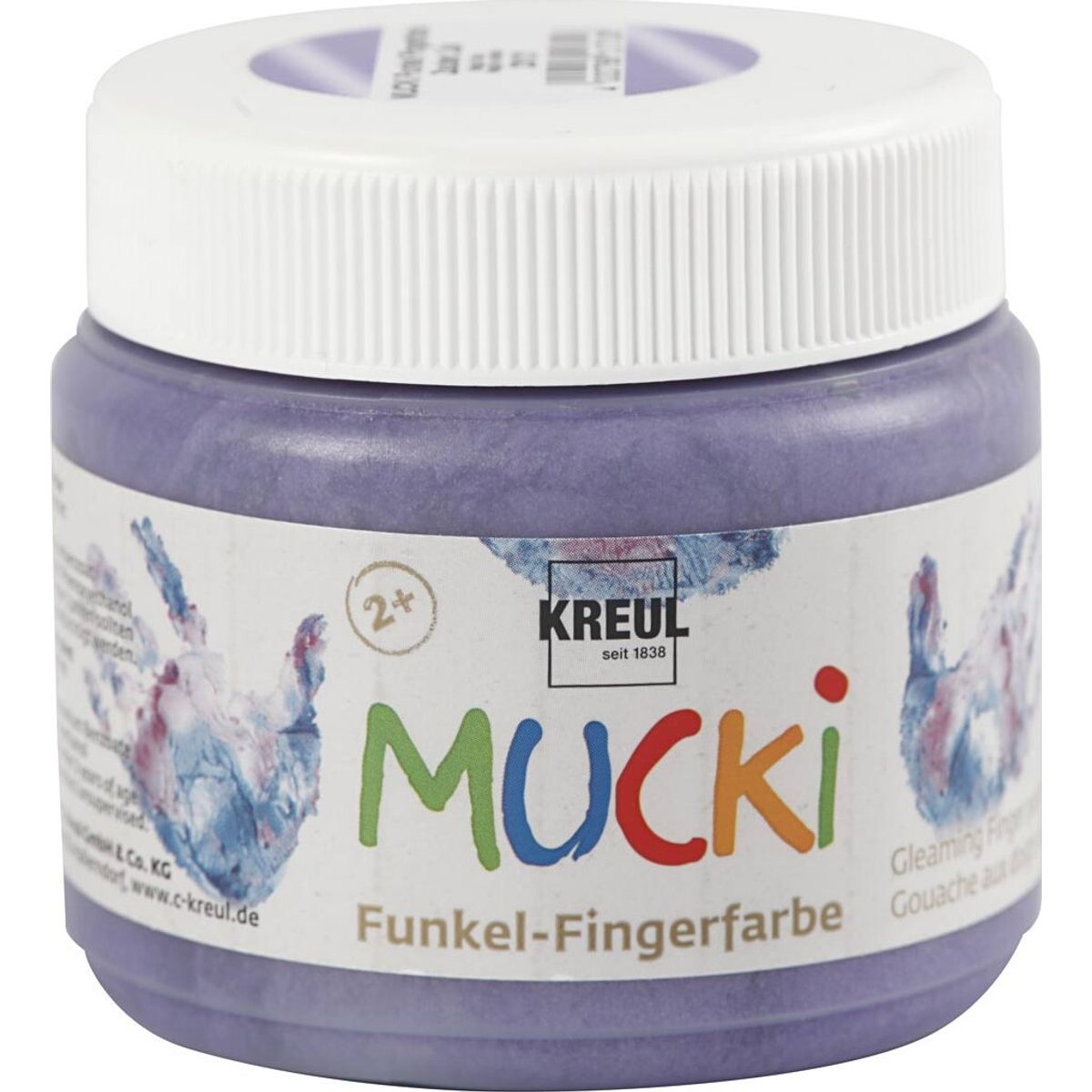 Mucki Fingermaling - Metallic Lilla - 150 Ml