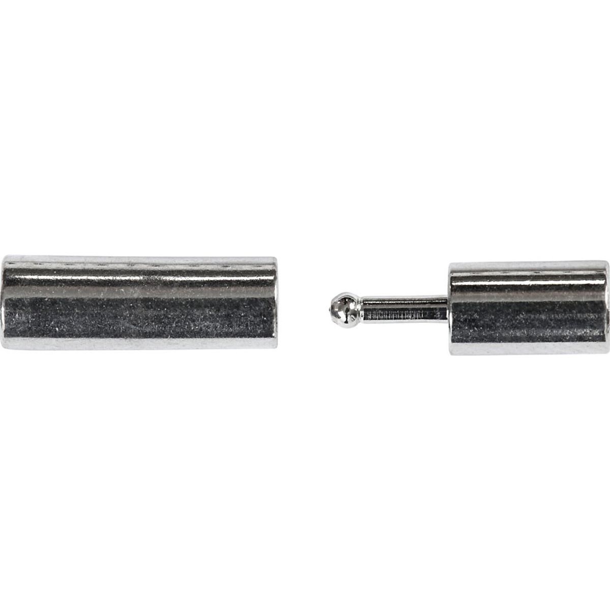 Magnetlås - Str. 3x14 Mm - Hulstr. 2 Mm - Forsølvet - 40 Stk.