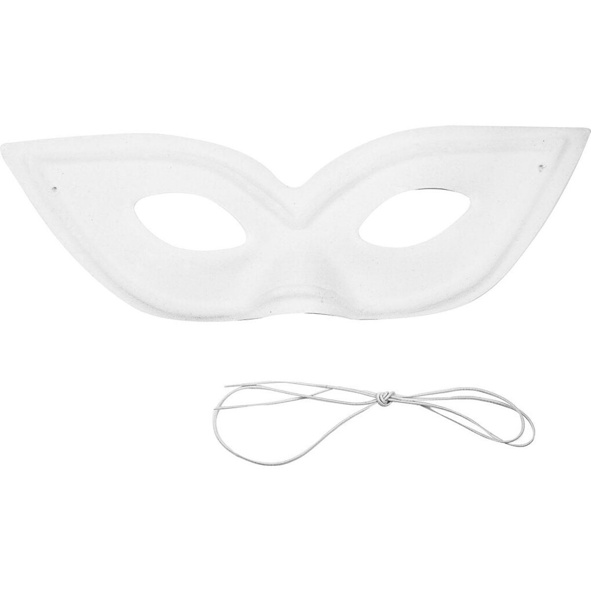 Mal Selv Masker - Cat Eye Halvmaske - Hvid - 12 Stk