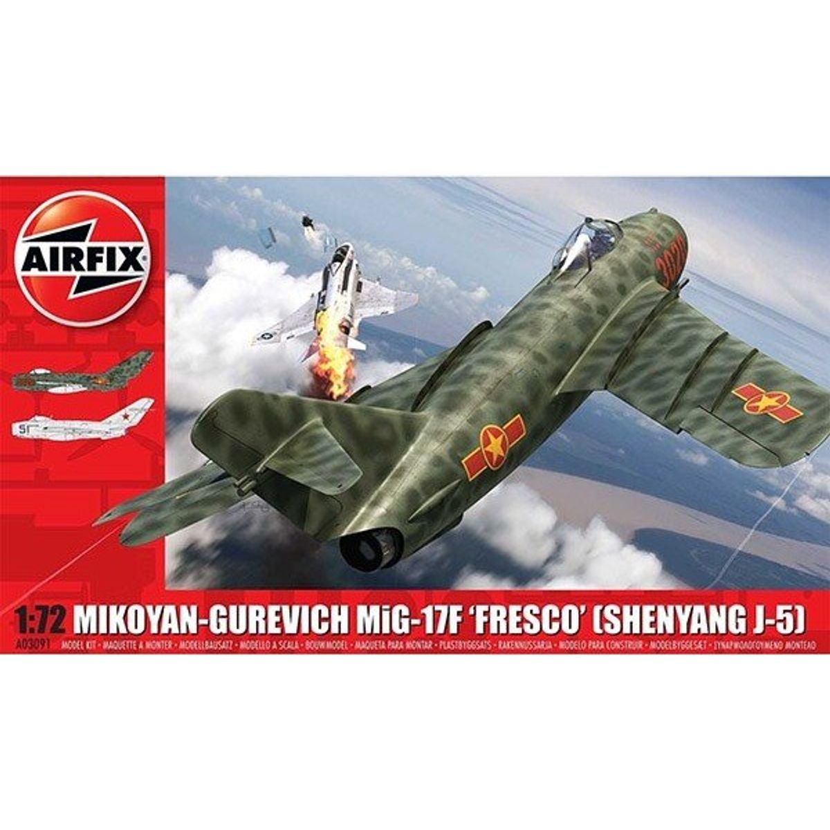 Airfix - Mikoyan Gurevich Mig-17f Fly Byggesæt - 1:72 - A03091