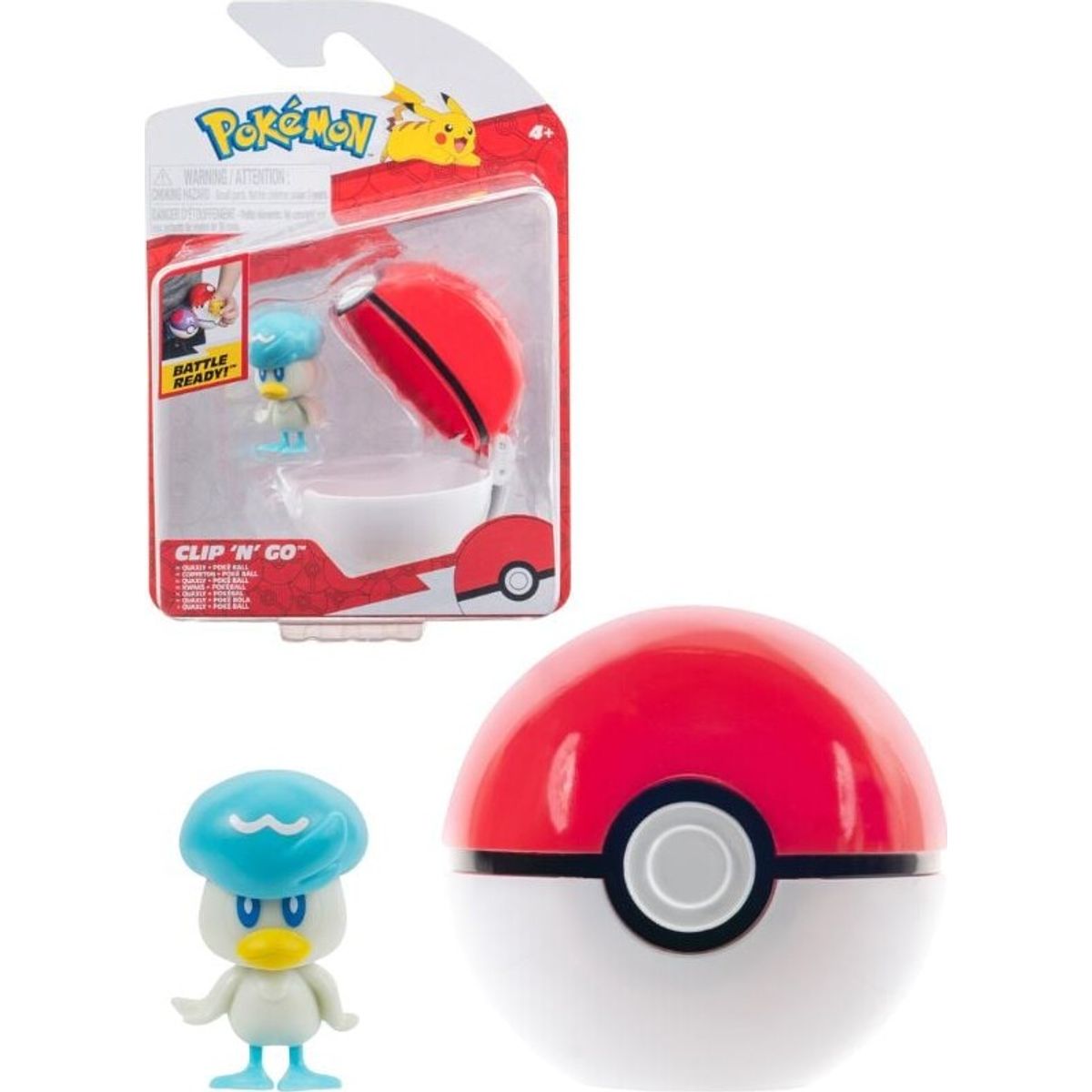 Pokémon - Clip N Go - Wuaxly Og Poke Ball Sæt