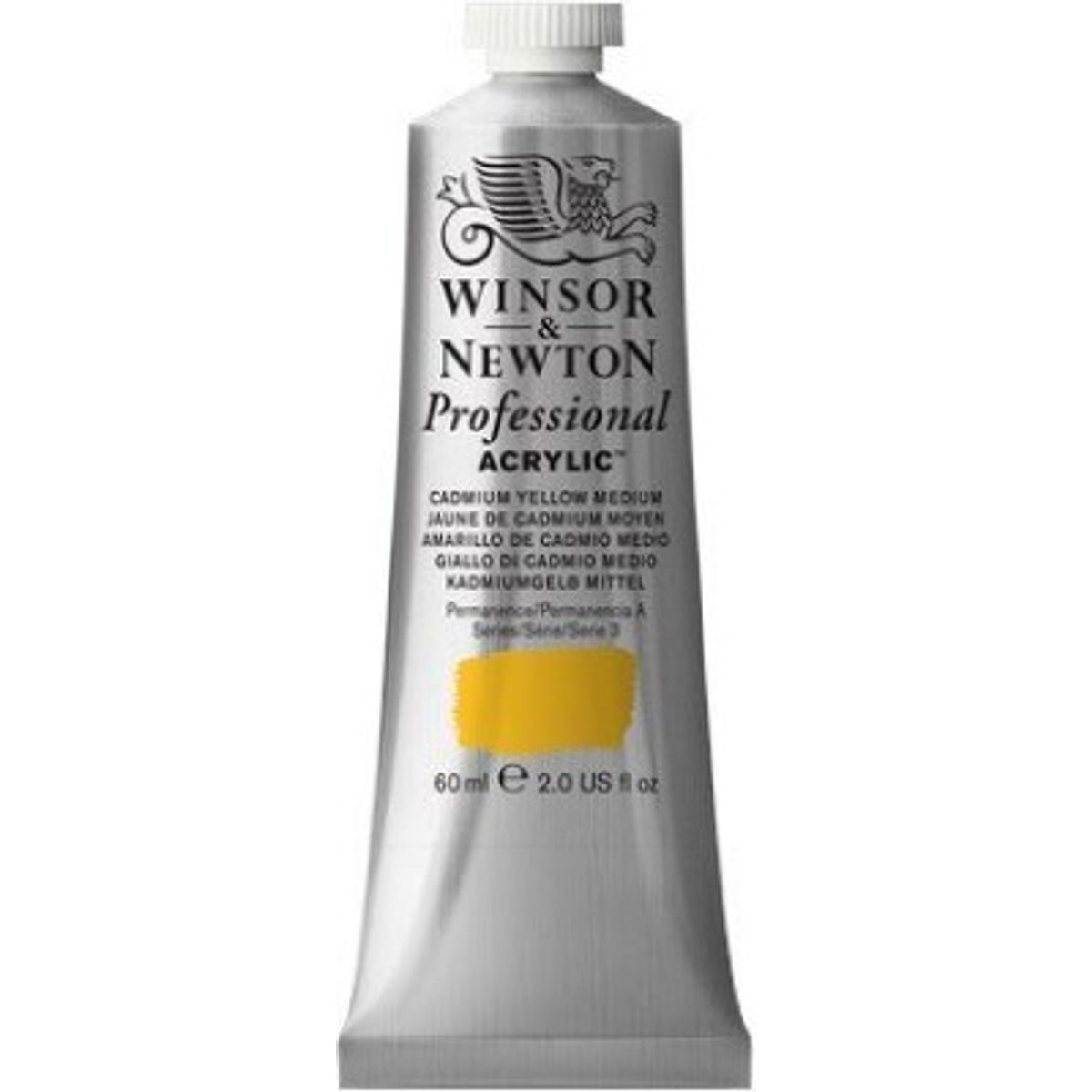 Winsor & Newton - Akrylmaling - Cadmium Yellow Medium 60 Ml