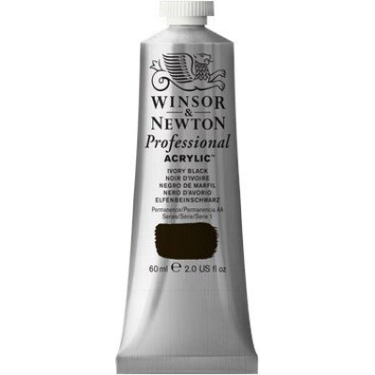 Winsor & Newton - Akrylmaling - Ivory Black 60 Ml