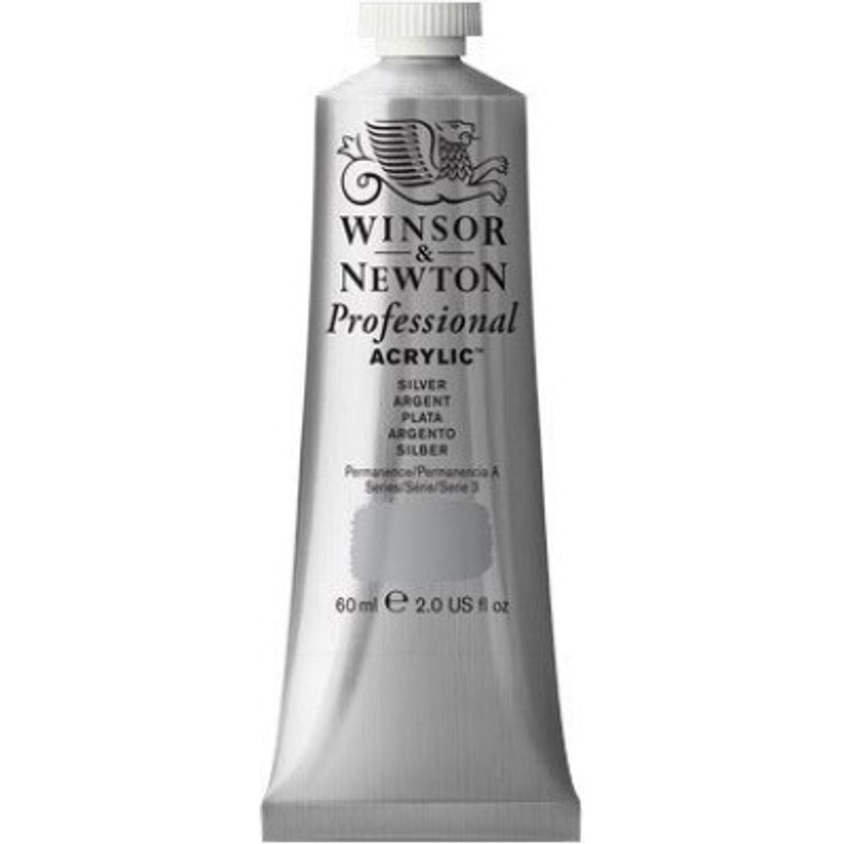 Winsor & Newton - Akrylmaling - Sølv 60 Ml