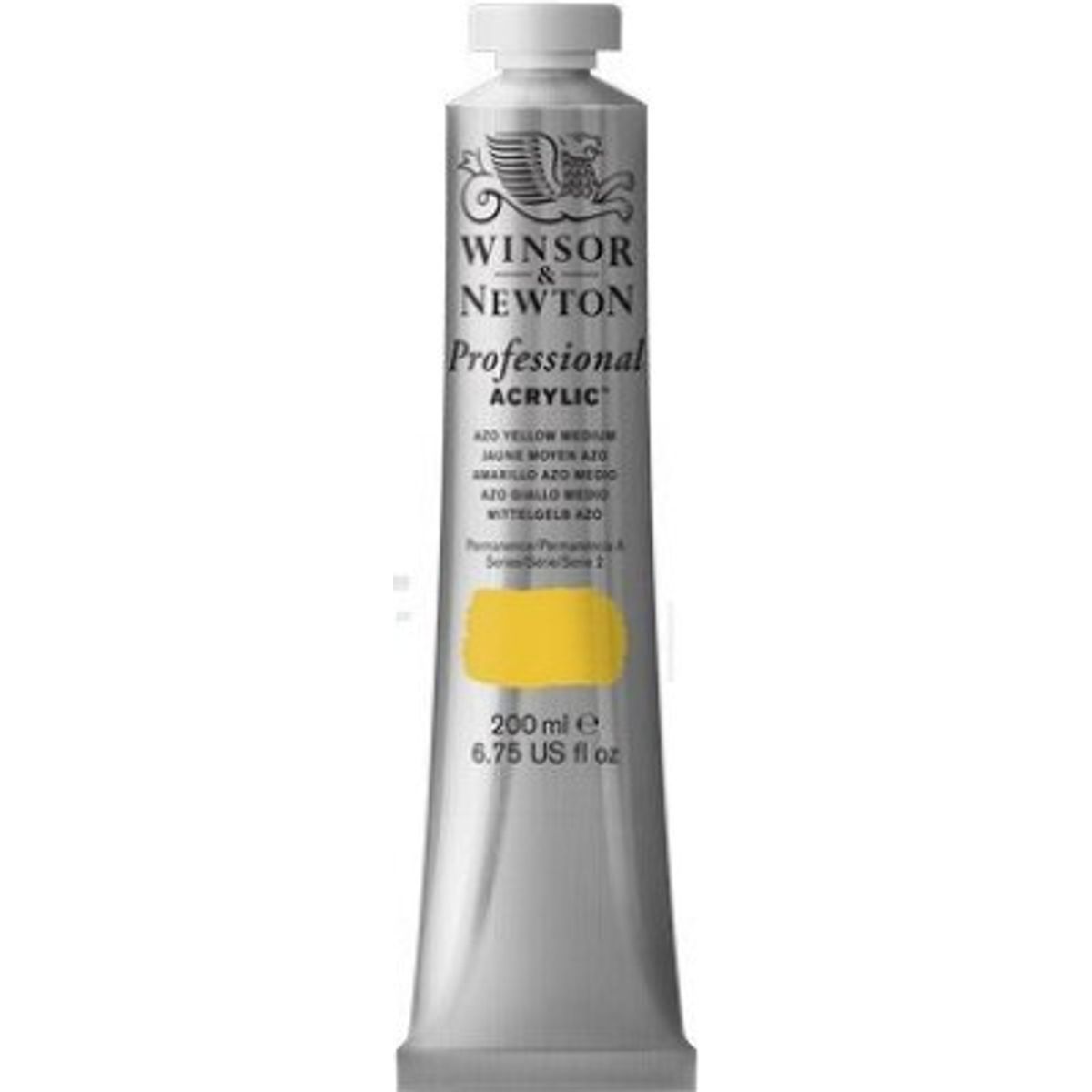 Winsor & Newton - Akrylmaling - Azo Yellow Medium 200 Ml