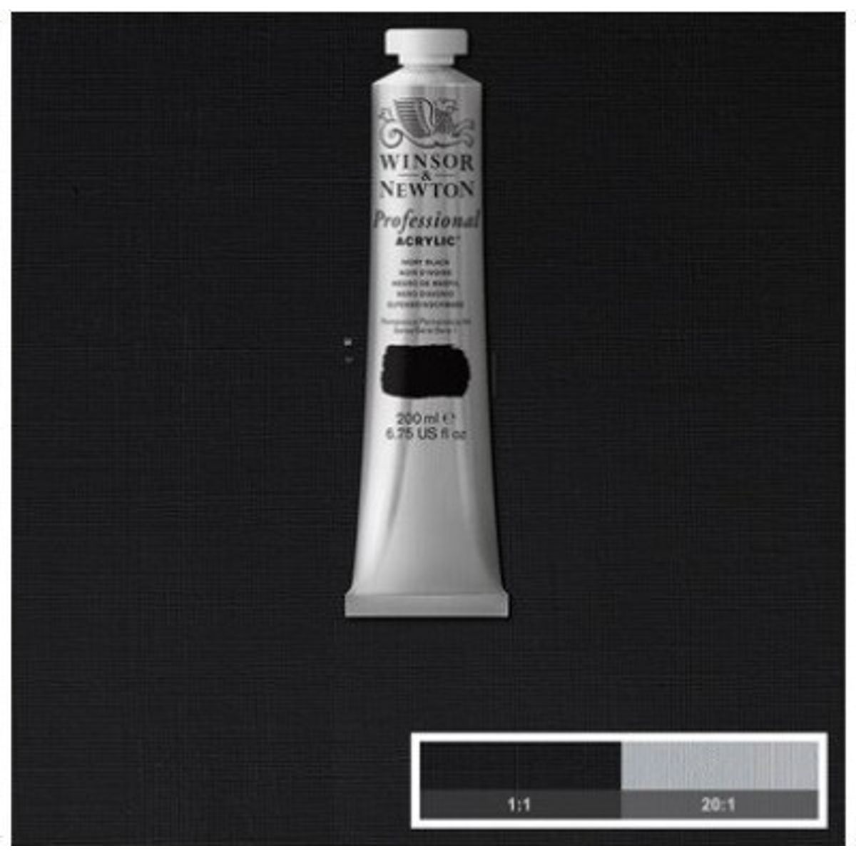 Winsor & Newton - Akrylmaling - Ivory Black 200 Ml