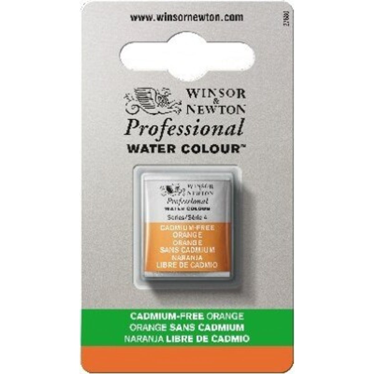 Winsor & Newton - Akvarelfarve 1/2 Pan - Cadmium Free Prange