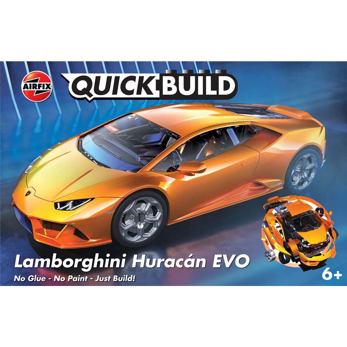 Airfix - Quickbuild Lamborghini Huracan Evo Bil Byggesæt - J6058