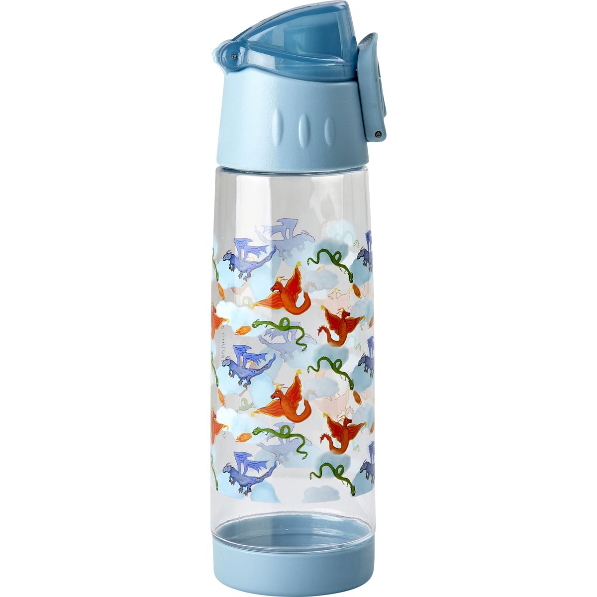 Rice - Kids Drinking Bottle With Dragon Print - Blue - 500 Ml