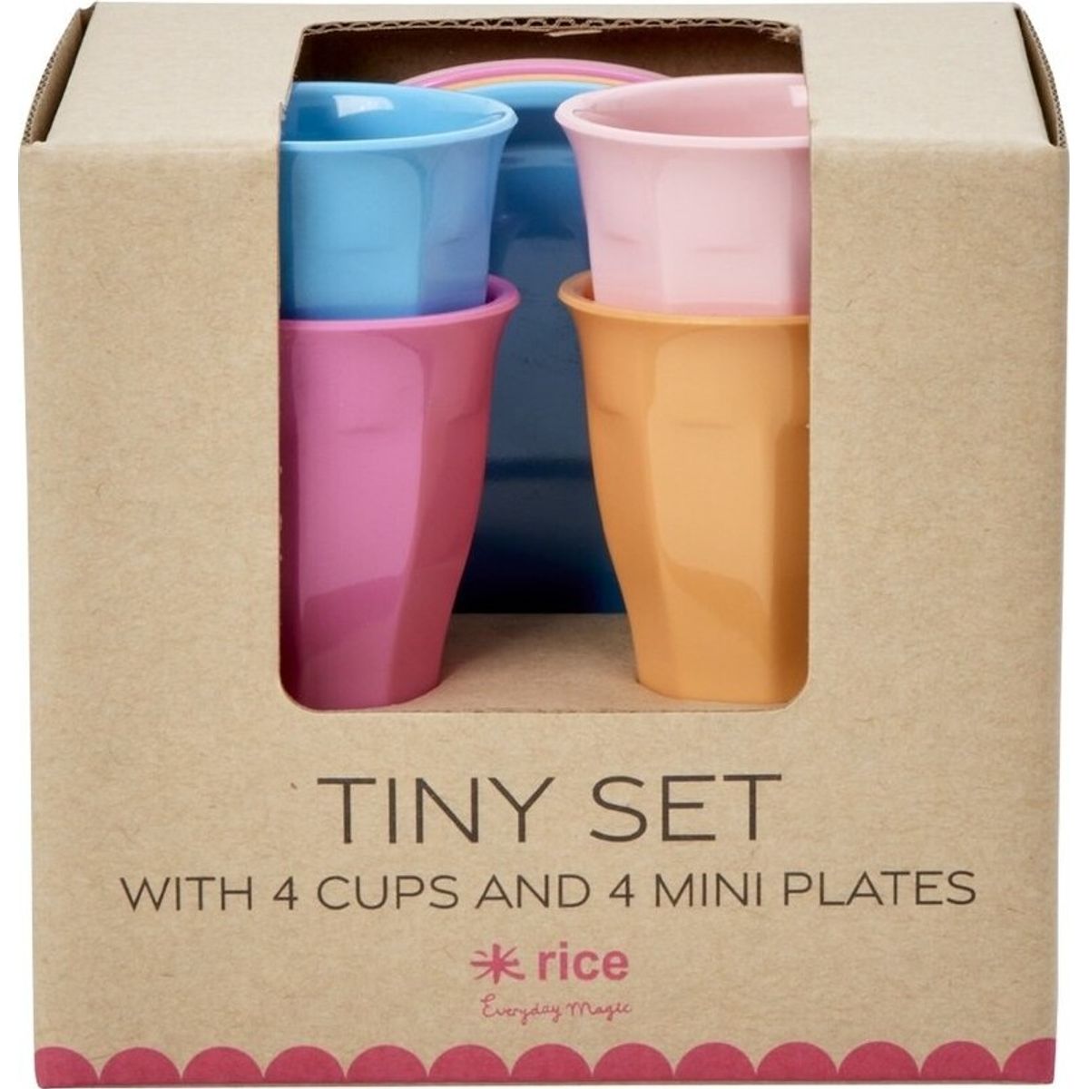 Rice - Melamine Mini Set - 8 Stk I Gaveæske Multifarvet