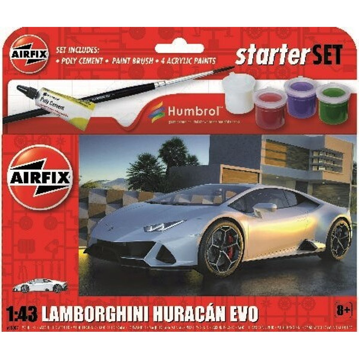 Airfix Starter Set - Lamborghini Huracan Evo - 1:43 - A55007