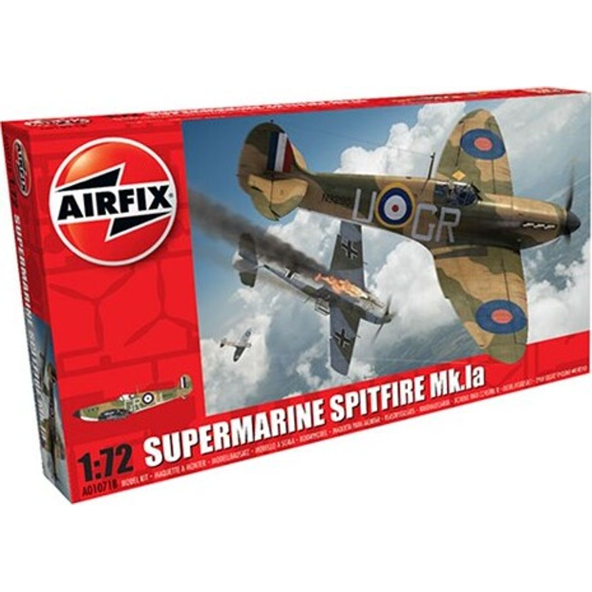 Airfix - Supermarine Spitfire Mk1a Fly Byggesæt - 1:72 - A01071b