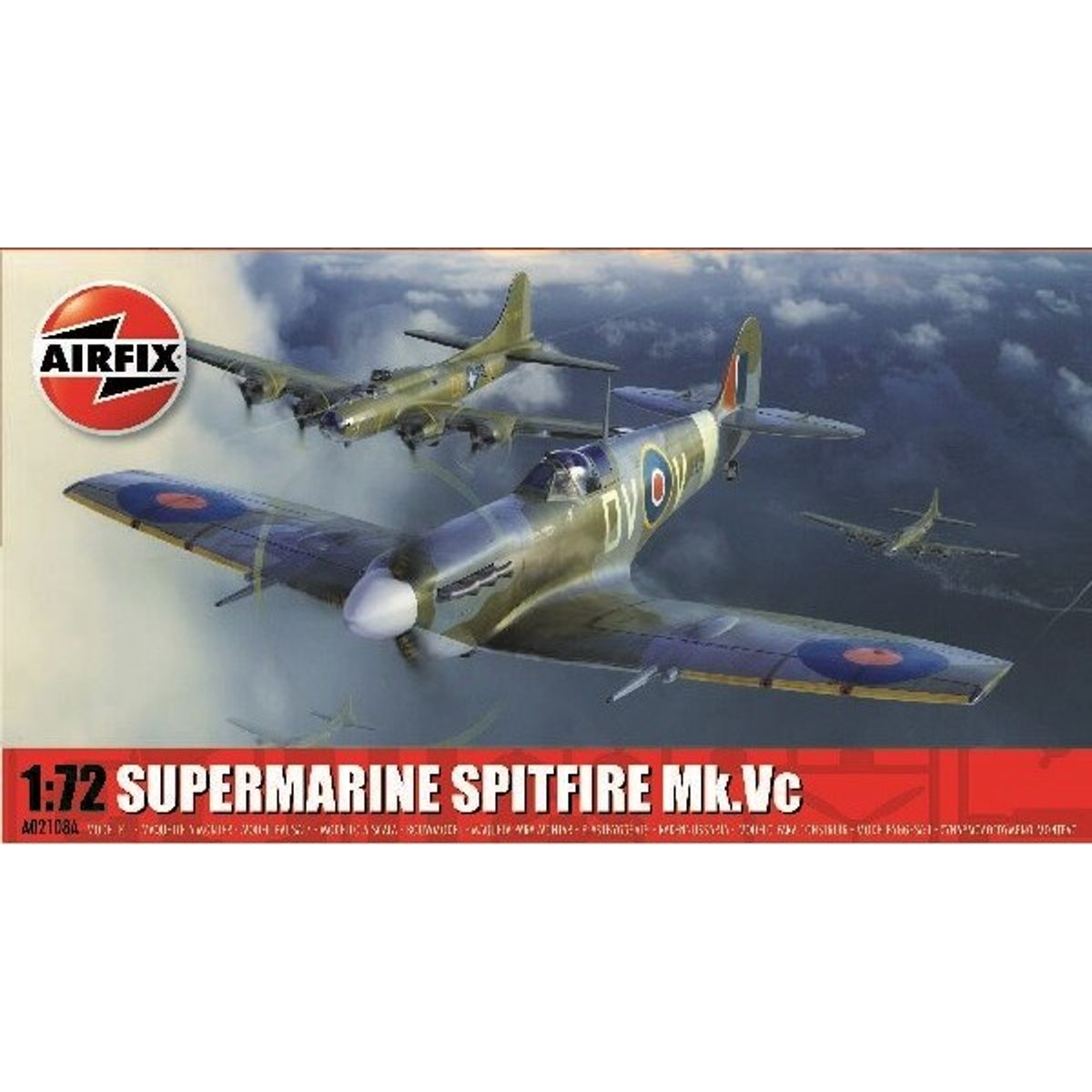 Airfix - Supermarine Spitfire Mk.vc Fly Byggesæt - 1:72 - A02108a