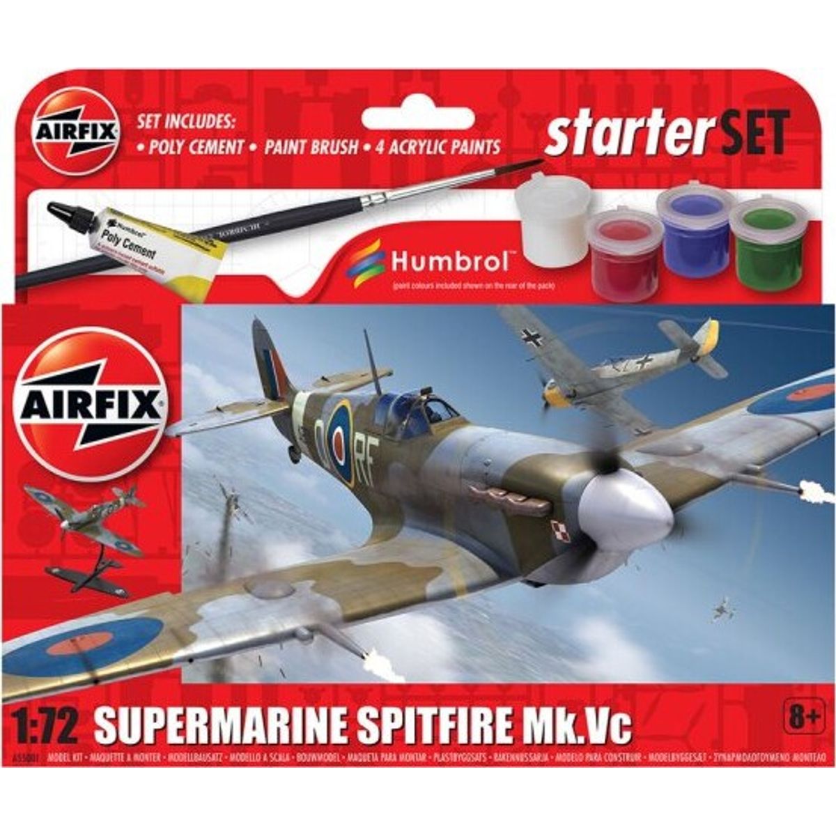 Airfix - Supermarine Spitfire Mk.vc Fly Byggesæt - 1:72 - A55001