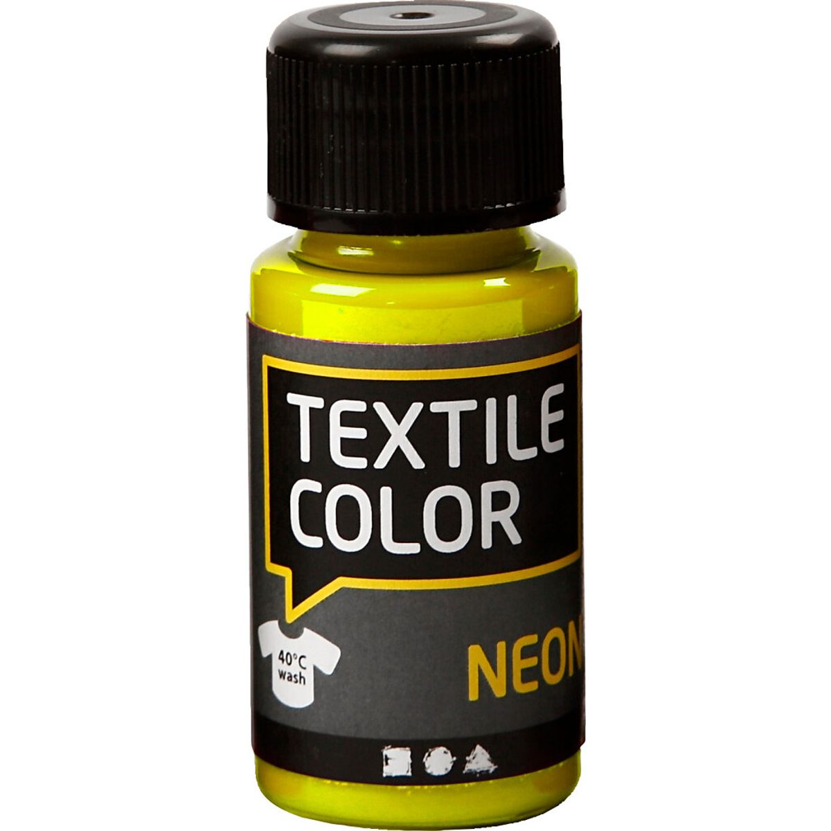 Tekstilmaling - Textile Color Neon - Neon Gul 50 Ml